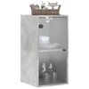 vidaXL Wall Cabinet with Glass Doors Concrete Grey 35x37x68.5 cm