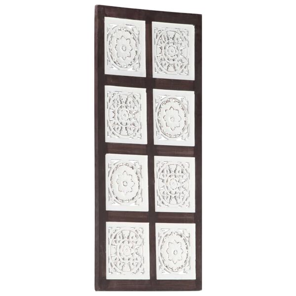 vidaXL Hand-Carved Wall Panel MDF 40x80x1.5 cm Brown and White