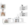 vidaXL 6 Piece TV Cabinet Set White Engineered Wood