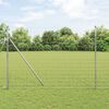 vidaXL Fence with Post Silver 1.6 x 10 m Steel and PVC