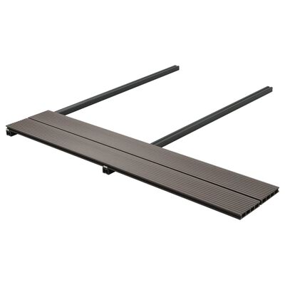 vidaXL WPC Hollow Decking Boards with Accessories 16m² 2.2m Dark Brown