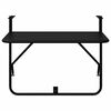 vidaXL Hanging Balcony Table Black 60 x 39 x 65 cm Steel