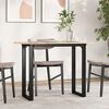 vidaXL Dining Table O-Frame 100x50x75 cm Solid Wood Pine and Steel