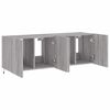 vidaXL TV Wall Cabinets with LED Lights 2 pcs Grey Sonoma 60x35x41 cm