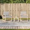 vidaXL 3 Piece Garden Lounge Set Solid Wood Pine