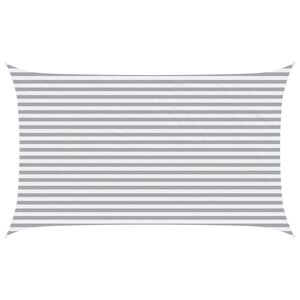 vidaXL Sun Shade Sail Light Grey and White 5 x 3 m