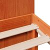 vidaXL Bookcase Bed without Mattress Wax Brown 140x200cm Solid Wood Pine