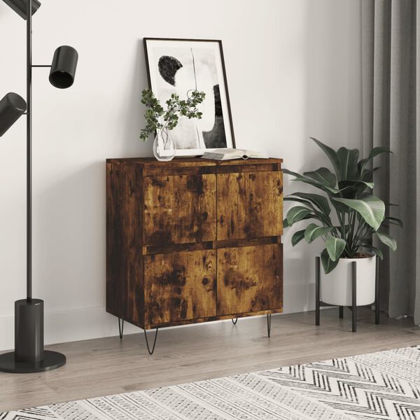 vidaXL Sideboard Smoked Oak 60x35x70 cm Engineered Wood