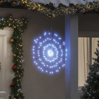 vidaXL Christmas Starburst Lights 140 LEDs 2 pcs Cold White 17 cm