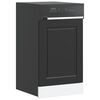 vidaXL Dishwasher Panel Porto Black 45x1,5x67 cm Engineered Wood