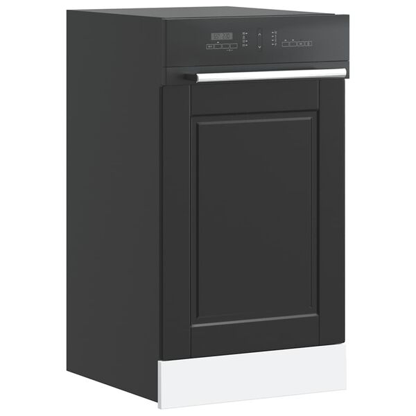 vidaXL Dishwasher Panel Porto Black 45x1,5x67 cm Engineered Wood