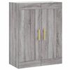 vidaXL Highboard Grey Sonoma 69.5x34x180 cm Engineered Wood