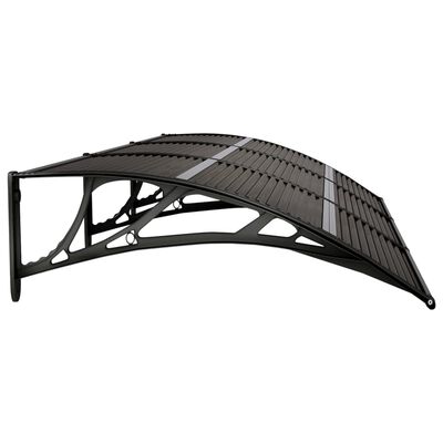 vidaXL Door Canopy Black 300x75 cm Polycarbonate