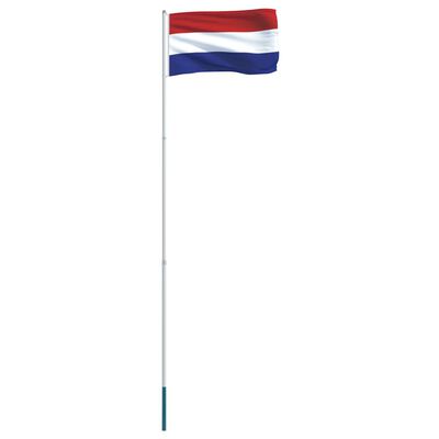 vidaXL Netherlands Flag and Pole Aluminium 4 m