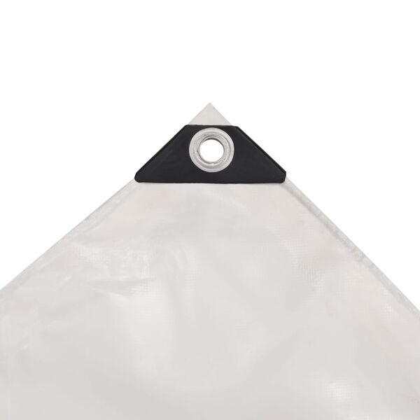 vidaXL Tarpaulin 650 g/m&sup2; 4x4 m White