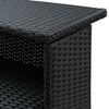 vidaXL 3 Piece Garden Bar Set with Cushions Poly Rattan Black