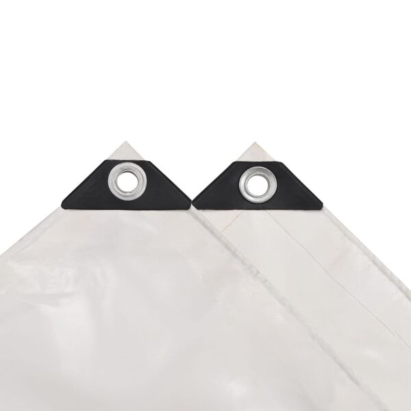vidaXL Tarpaulin 650 g/m&sup2; 4x6 m White