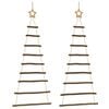 vidaXL&nbsp;Hanging Christmas Trees with Top Stars 2 pcs 55x120 cm Natural Branch