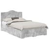 vidaXL Bed Frame Concrete Grey 135 x 190 cm Engineered Wood