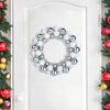 vidaXL Christmas Ball Wreathes 2 pcs White and Silver 33 x 33 x 7 cm