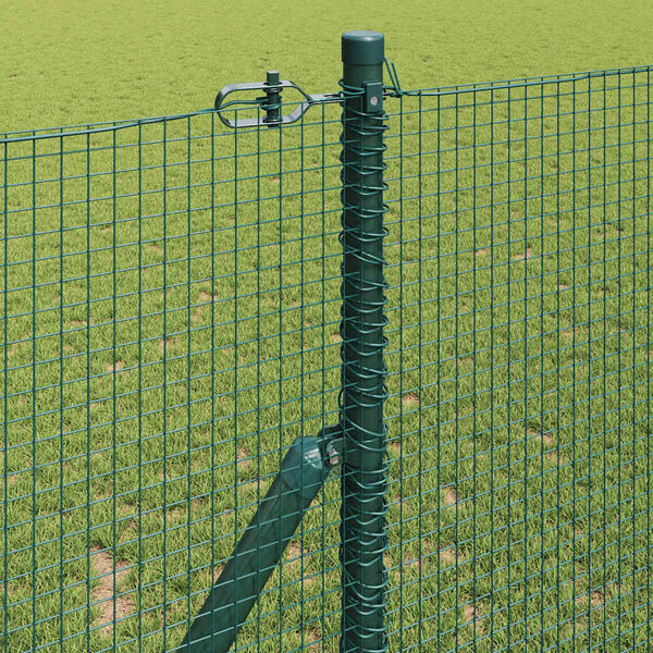 vidaXL Fence Post Green 100 x 1 m (16 x 16 mm mesh) Steel and PVC