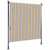 vidaXL Outdoor Roller Blind Yellow and White 150x270 cm Fabric&Steel