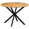 vidaXL Dining Table &Oslash;110x78 cm Solid Wood Mango and Steel