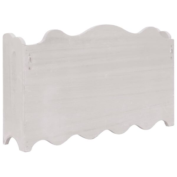 vidaXL Wall Mounted Coat Rack White 50x10x30 cm Wood