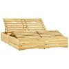 vidaXL Double Sun Lounger Green Impregnated Pinewood