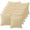 vidaXL Cushion Cover 12 pcs HEERLEN Beige 40 x 40 cm Polyester