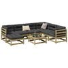 vidaXL 8 Piece Garden Sofa Set Impregnated Wood Pine