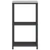 vidaXL Kitchen Storage with Shelf Black 30 x 50 x 92 cm Steel