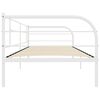 vidaXL DayBed Frame without Mattress White Metal 90x200 cm