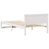 vidaXL Bed Frame with Headboard White 90 x 190 cm Solid Pine Wood