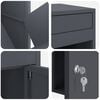 vidaXL Parcel Drop Box with Storage Anthracite 41 x 38 x 103 cm Steel