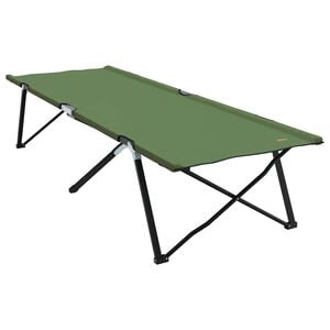vidaXL Folding Camping Bed Green 206 x 76 x 74 cm Oxford and Steel