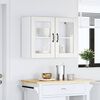 vidaXL Kitchen Wall Cabinet with Glass Door Lucca White Engineered Wood