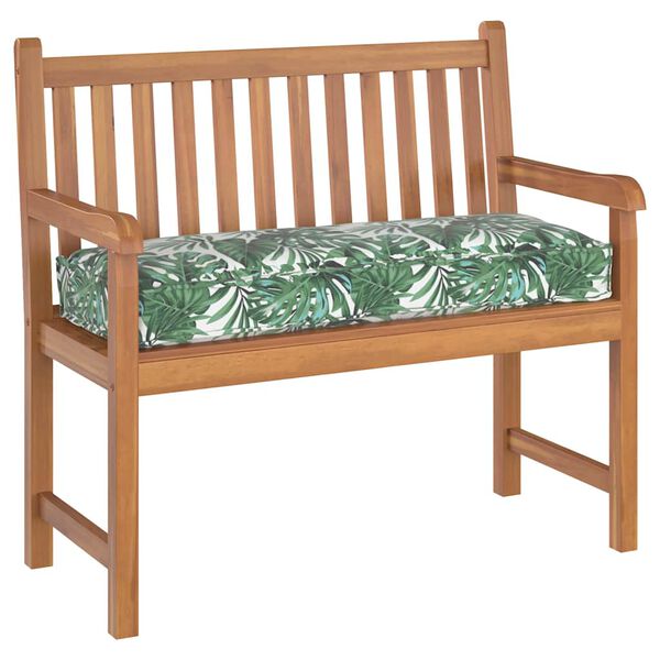 vidaXL Pallet Cushion for Bench Floral Leaf pattern 110 x 40 x 8 cm