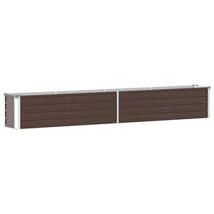 vidaXL Garden Raised Bed Galvanised Steel 320x40x45 cm Brown