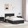 vidaXL Bed Frame with Headboard Black 120 x 190 cm Engineered Wood