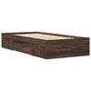 vidaXL Bed Frame without Mattress Brown Oak 90x200 cm Engineered Wood
