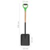 vidaXL Garden Shovel D Grip Steel and Hardwood