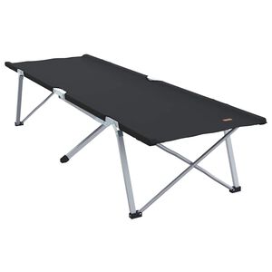vidaXL Folding Camping Bed Black 194 x 62.5 x 42.5 cm Oxford and Steel