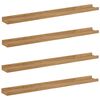 vidaXL Wall Shelf with Shelf 4 pcs Brown 80 x 9 x 3 cm Engineered Wood