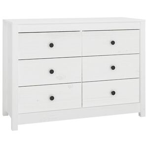 vidaXL Side Cabinet White 100x40x72 cm Solid Wood Pine