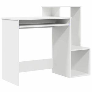 vidaXL Desk with Drawer White 106 x 41 x 88.5 cm Engineered Wood