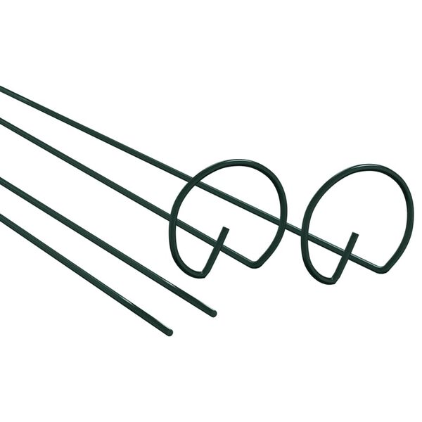 vidaXL Garden Plant Stakes 20 pcs Dark Green 61 cm Steel