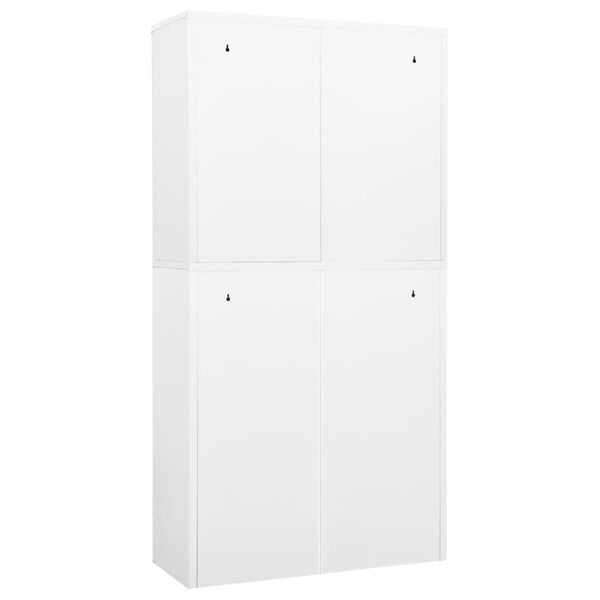 vidaXL Office Cabinet White 90x40x180 cm Steel