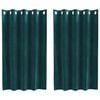 vidaXL Blackout Curtains 2 pcs Dark Green 140 x 140 cm Velvet