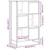 vidaXL Book Cabinet Sonoma 68 x 30 x 108.5 cm Engineered Wood